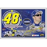 Jimmie Johnson Framed Clock