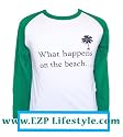 Men's funny shirt "What Happens on the Beach..Stays on the Beach", Large
