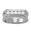 14K White Gold Man's Diamond Ring