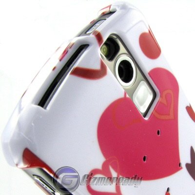 Snap On Hard Phone Cover BlackBerry Curve 8300 / 8310 / 8320 / 8330 Flying Hearts Protector Case