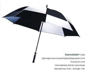 Osg Men's Brand No.1 Stormshield Large Fibreglass Frame Golf Umbrella