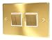 SATIN BRASS 4 GANG 2 WAY 6AMP LIGHT SWITCH C308BBW