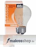 OSRAM Glühlampe klar 60W 10 Stück VPE: 10 Stück