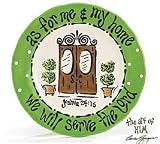 Religious Themed Brightly Colored Plate Joshua 24:15