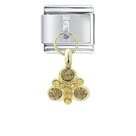 Rhinestone Triskele Dangle Italian Charms