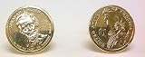 14k Gold Lincoln / Liberty US One Dollar $1 Coin Cufflinks