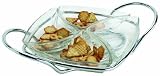 Jd Diffusion - P9589 - Service Apéritif Verre et Métal 4 Compartiments