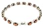Oval Garnet Line Bracelet - JewelryWeb