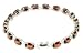 Oval Garnet Line Bracelet - JewelryWeb