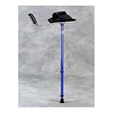 Platform Crutch - 1 Adult Size- Epoxy-coated adult platform crutch with Velcro��� sleeve and form-fitted rubber handle. Height adjustable sleeve to floor from 36
