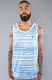 RVCA The Marked Out Tank in Dark Royal Print,Tank Tops for Men