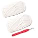 Knitting Yarn Fabric Cloth T-Shirt Yarn Carpet Yarn for Hand DIY Bag Blanket Cushion Crocheting Projects, Pack of 2 Skeins, 3.5 Ounce x 2, 35 Yard x 2, One Crochet Hook (White)
