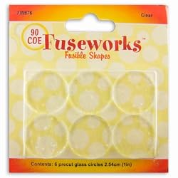 Fuseworks Clear Pre-cut Circles - 90 Coe