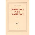 Confidence pour confidence - Prix Goncourt 1998