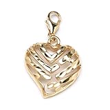Aloha Heart Charm in 14K Yellow Gold