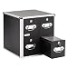 Vaultz VZ01049 4-Drawer Locking CD Storage Cabinet Holds up to 660 CDs (Black with Chrome Accents)