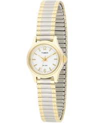 Timex Womens T53822 Elevated Classics Dress Two-Tone Expansion Band Watch