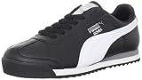 Puma Men's Roma Basic Shoe,Black/White/Puma Silver,9 D US