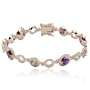 18k Yellow Gold Plated Sterling Silver Multi-Gemstone Bracelet, 7.25"