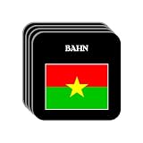 Burkina Faso - "BAHN" Set of 4 Mini-Mousepad Coasters