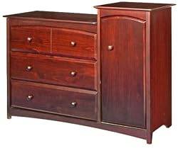 Stork Craft Beatrice Combo Tower Chest in Cherry