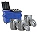 Blue Dumpster & 3 Trash Cans For WWE Wrestling Action Figures