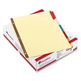 Universal Extended Indexes, Asst Color 5-Tab, 8-1 2 x 11, Buff, 24 Sets box by Universal