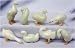 Hand blown glass menagerie, set of 8 ducks
