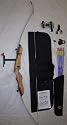 Archery Recurve Bow with wood handle Kit 1 - Adult - 68" bow - right hand (pull string with right hand)