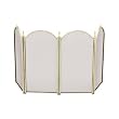 UniFlame 4 Fold Triple-Plated 25in High Mini Polished Brass Screen