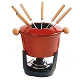 Norpro Red 10-pc. Cast Iron Fondue Set