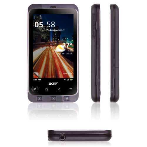 Acer Stream Unlocked GSM Smart Phone with 5 MP Camera, Android, Touchscreen, WiFi, GPS--International Version with No U.S. Warranty (Black)