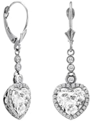 5.07 CT F-G/VS-2 Natural Diamond Drop Earrings set in 18K White Gold