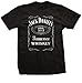 Jack Daniel's Arch Label on Front Mens Black T-Shirt, MENS SIZE: Medium