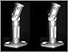 Electronics : 2 Silver Universal Satellite Speaker Mounts / Brackets for Walls and Ceilings