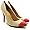 Suede Leather Style Stiletto Heel Toe Cap Court Shoes Cream US Sz 5