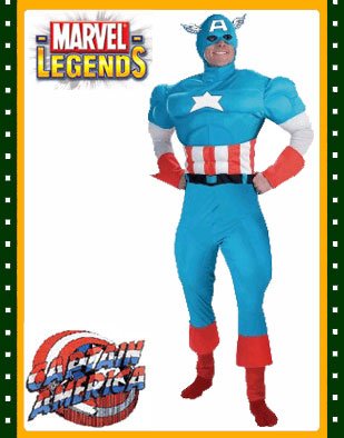 Captain America Deluxe Muscle Adult Costume
