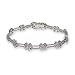 Eve's Addiction Sterling Silver CZ X Tennis Bracelet