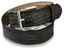 Leather Basketweave Belt Black