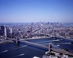 Brooklyn and Manhattan Bridges from the Air Photograph - Beautiful 16"x20" Photographic Print by Carol M. Highsmith