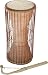 Overseas Connection Ghana Talking Drum with Stick, Natural 19x8 Inch