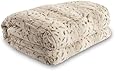 Lucy's Luxury Bellahome Safari Faux Fur Plush Throw Blanket Comforter, King (82.6'' L x 90.5'' W), White