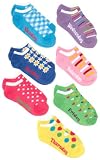 Jacques Moret Girls 7-16 Multi Colored Girls 7 Pack Days Of The Week No Show Socks