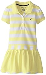 Girls Chiffon/Polyester Striped Print Zig Zag  Dress