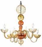 Waterford Crystal Cosmic Chandelier 6 Arm - Spicy Amber