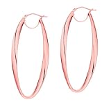 14K Rose Gold Hoop Earrings - 45.00mm