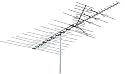 Channel Master 3671 VHF/UHF/FM Crossfire Antenna (Black)