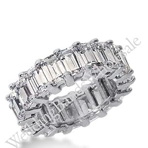 950 Platinum Diamond Eternity Wedding Bands, Common Prong Setting 9.50 ct. DEB204PLT - Size 10