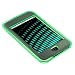 Apple iPod Touch 8GB 16GB Accessory Kit -Transparent Green Crystal Snap-on Cover Case with Clip + Premium Reusable LCD Screen Protector with Lint Cleaning Cloth By Ikross
