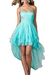 Junior Chiffon Sweetheart Beaded Short Bridesmaid Dress/Wedding Party Dress 